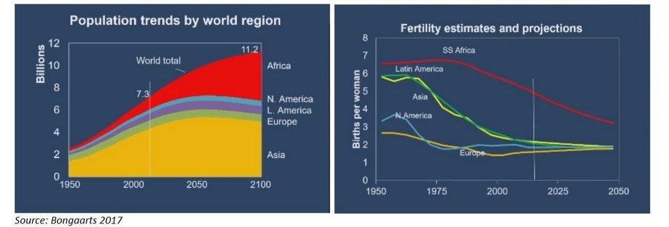 Population and fertility graphs
