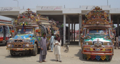 Cars which are covered in different ytpes of decorations in Pakistan