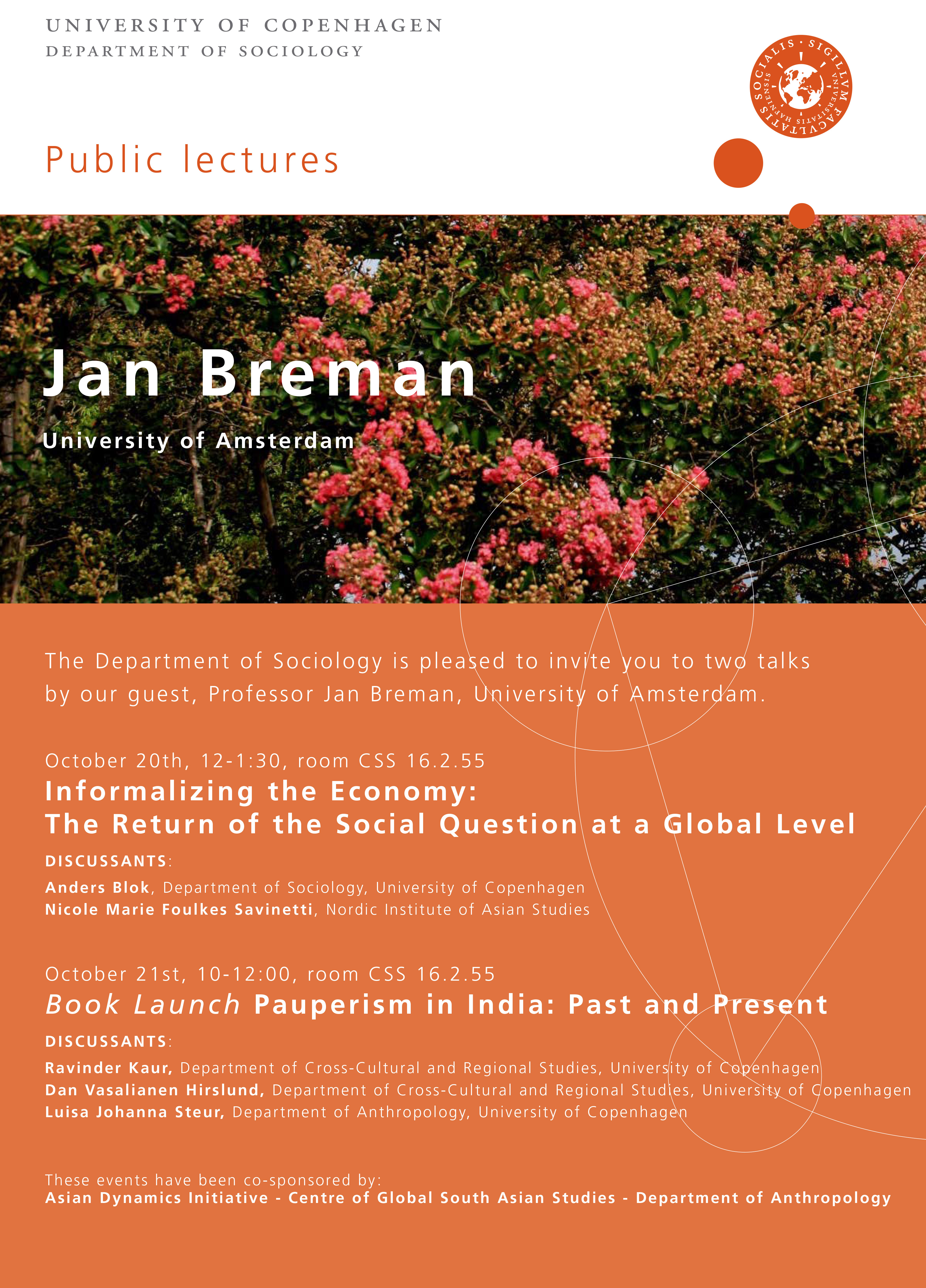 Jan Breman Event banner