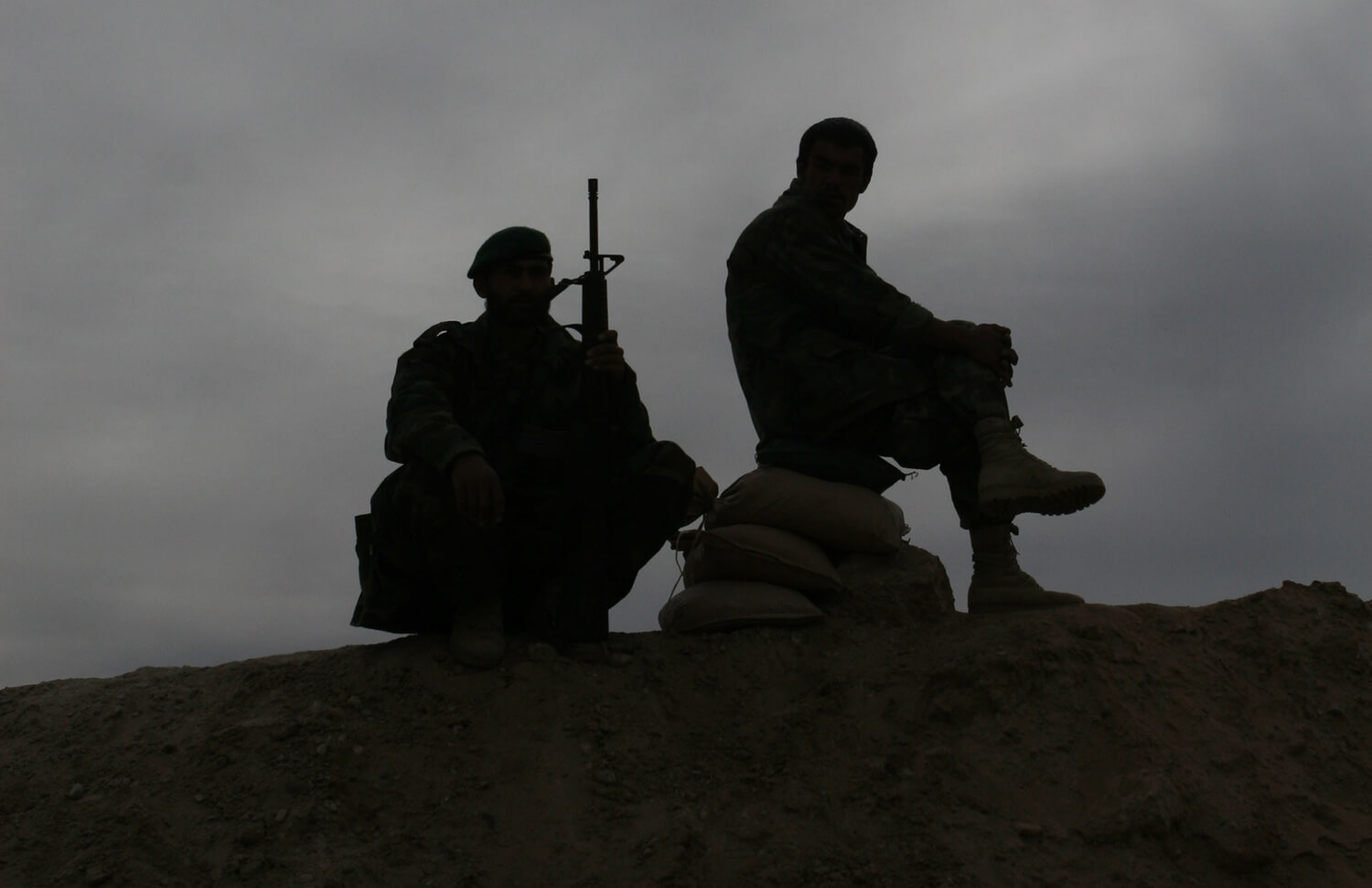 two afghan soldiers